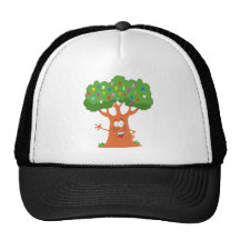 arbre mignon heureux d'alphabet d'ABC de bande des Casquettes