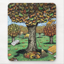 Arbre Mousepad de livre Tapis De Souris