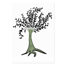 Arbre vert modèle de carte de visite