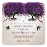 Arbre vintage pourpre simplement couleur pêche de  invitations