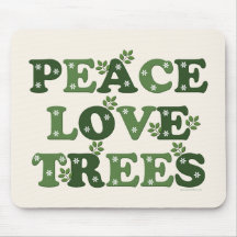 Arbres d'amour de paix Mousepad Tapis De Souris
