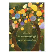 Arbres d'amour : Faire-part de mariage (avant de v