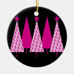 Arbres de Noël - ruban rose Décorations De Noël