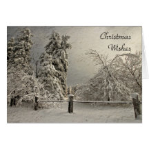 Arbres hivernaux de Milou - carte de salutation et