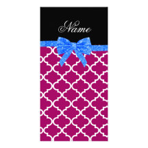 Arc bleu marocain rose magenta nommé fait sur comm photocartes personnalisées