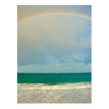 Arc-en-ciel au-dessus d'océan cartes postales