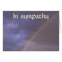 Arc-en-ciel de condoléances de sympathie en ciel carte de vœux