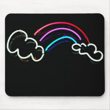 Arc-en-ciel en néon tapis de souris
