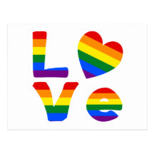 Arc-en-ciel gai d'amour carte postale
