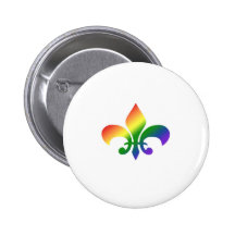 Arc-en-ciel Gradient Fleur de Lis Pin's Avec Agrafe
