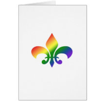 Arc-en-ciel Gradient Fleur de Lis Carte