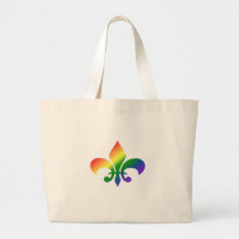 Arc-en-ciel Gradient Fleur de Lis Sac Fourre-tout