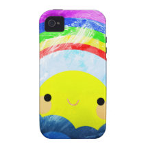 Arc-en-ciel heureux coque vibe iPhone 4
