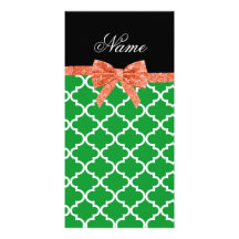 Arc orange marocain vert nommé fait sur commande photocarte personnalisée