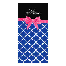 Arc rose marocain bleu nommé fait sur commande de  photocarte customisée