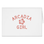 Arcadia Pink Girl Greeting Cards