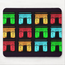 Arch De Triumph Collage Mouse Pad