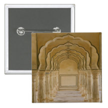 Arched walkway with columns inside Amber Palace, Pins