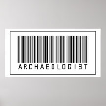 Archéologue de code barres poster