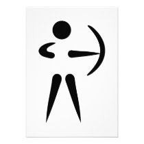 Archery archer invitations