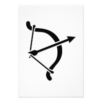 Archery bow arrow invitations