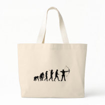 Archery Evolution of an Archery Bow and Arrow Tote Bags