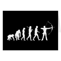 Archery Evolution of an Archery Bow and Arrow Card