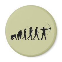 Archery Evolution of an Archery Bow and Arrow Fridge Magnets