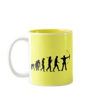 Archery Evolution of an Archery Bow and Arrow Coffee Mugs