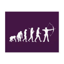 Archery Evolution of an Archery Bow and Arrow Post Card