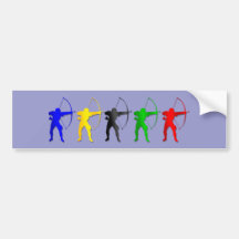Archery Summer Games   Archer Sports Bumper Stickers