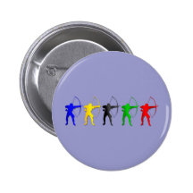 Archery Summer Games   Archer Sports Pinback Button