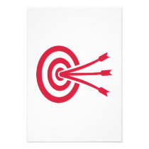 Archery target arrows invitations