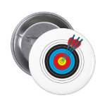 Archery Target with Arrows Pin