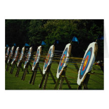 Archery targets near Brentwood, Essex, U.K. Greeting Card