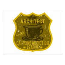 Architect Caffeine Addiction League Postcard