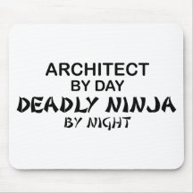 Architect Deadly Ninja by Night Mousepads