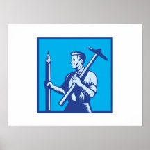 Architect With Pencil and T-Square Posters