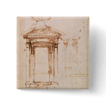 Architectural study pinback buttons