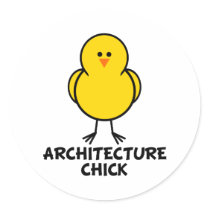 Architecture Chick Sticker