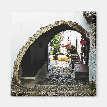 Archway in Obidos Portugal Refrigerator Magnets