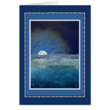 Arctic Dreaming, blue frame Greeting Card