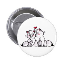 Arctic Fox Kiss Button