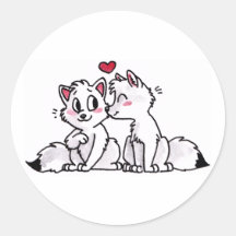 Arctic Fox Kiss Stickers