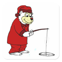 Arctic Polar Bear Ice Fishing in PJs
