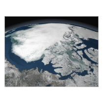 Arctic sea ice above North America