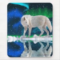 Arctic Wolf & Northern Lights 3 Fantasy Mousepad