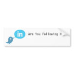 Are You Following Me? Twitter Bumper Sticker bumper stickers