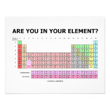 Are You In Your Element? (Periodic Table Humour) Invites