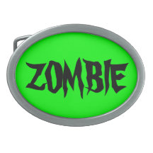 ARE YOU READY FOR A ZOMBIE ATTACK? OVAL BELT BUCKLE